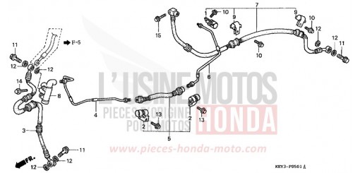 REAR BRAKE PIPE FES125W de 1998